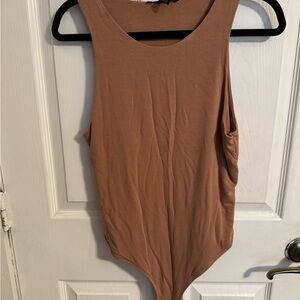 Forever 21 Sleeveless Tan Bodysuit